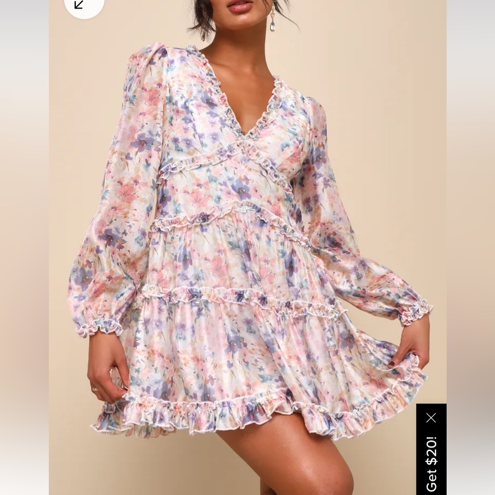 Lulus floral mini dress NWT